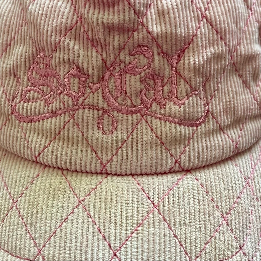 Pink Baseball Cap with Embroidered Logo